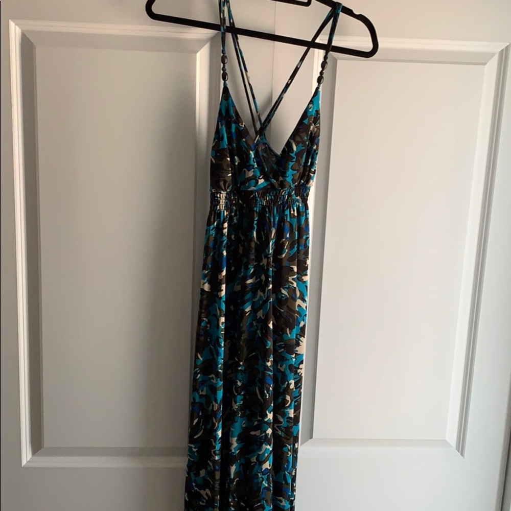 Flowery beach maxi dress